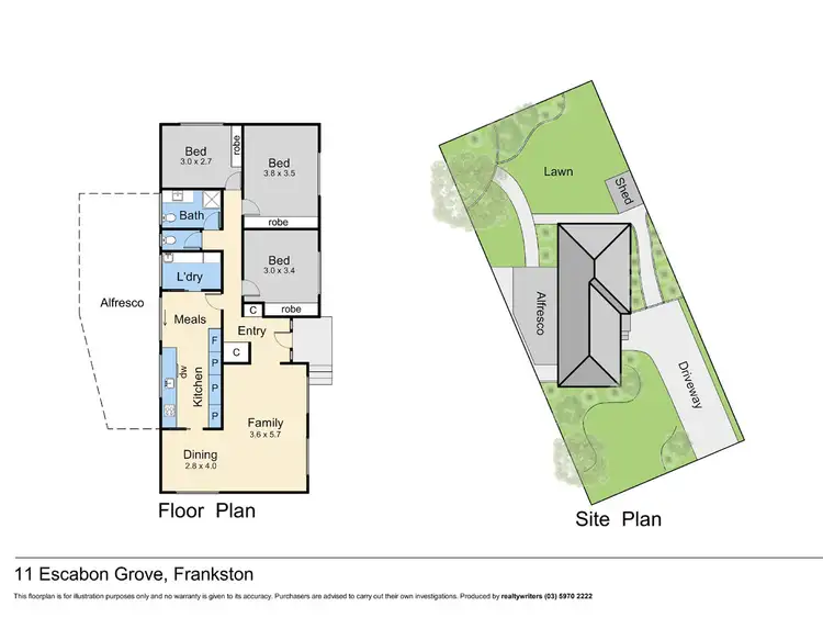 Floorplan of Homely house listing, 11 Escabon Grove, Frankston VIC 3199