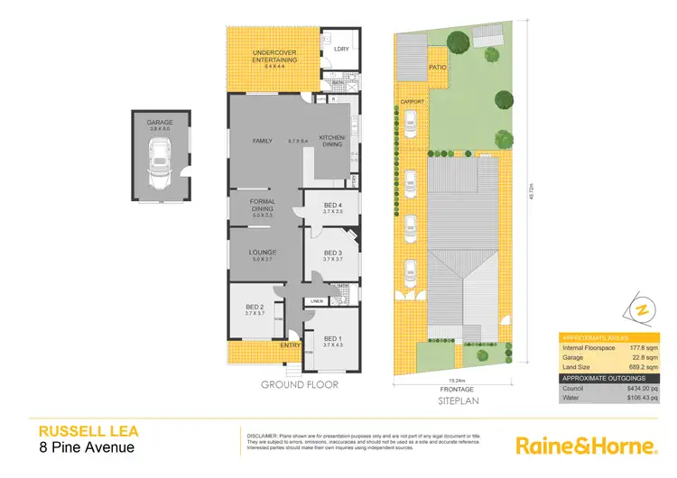 Floorplan of Homely house listing, 8 Pine Avenue, Russell Lea NSW 2046