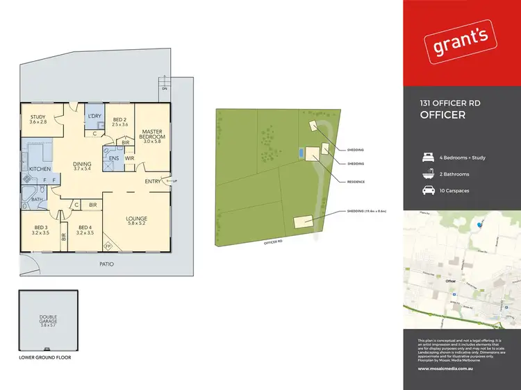 Floorplan of Homely rural property listing, 131 Officer Road, Officer VIC 3809