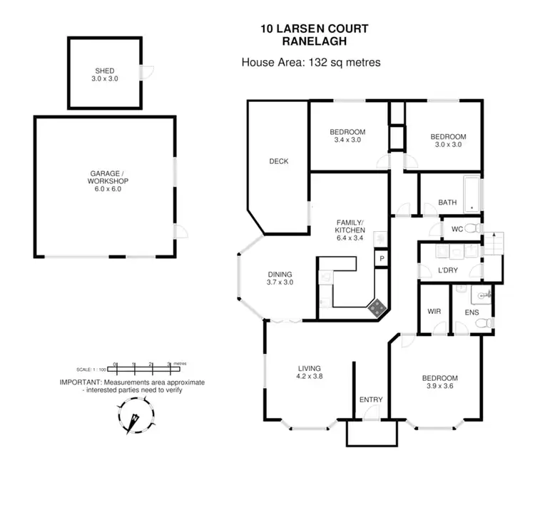 Floorplan of Homely house listing, 10 Larsen Court, Ranelagh TAS 7109
