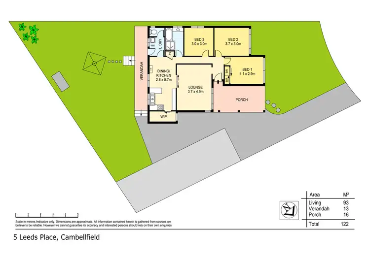 Floorplan of Homely house listing, 5 Leeds Place, Campbellfield VIC 3061