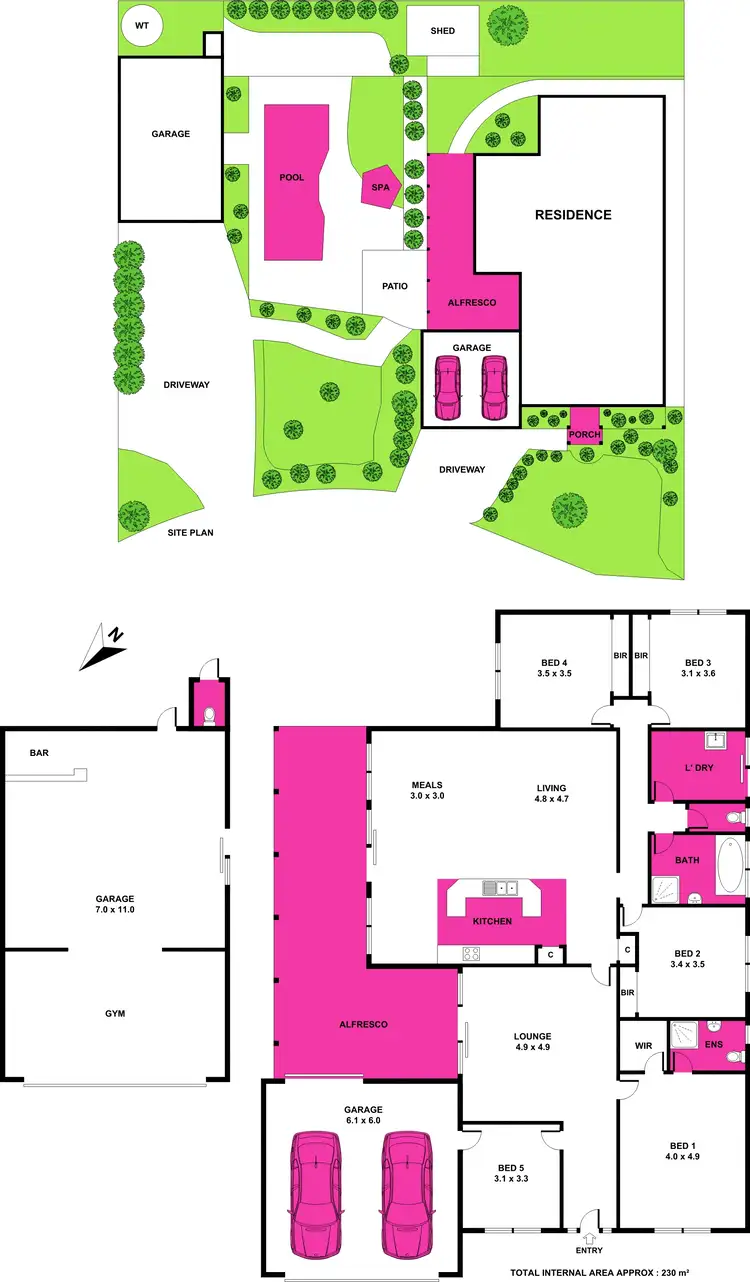 Floorplan of Homely house listing, 16-18 Rowe Court, Drysdale VIC 3222