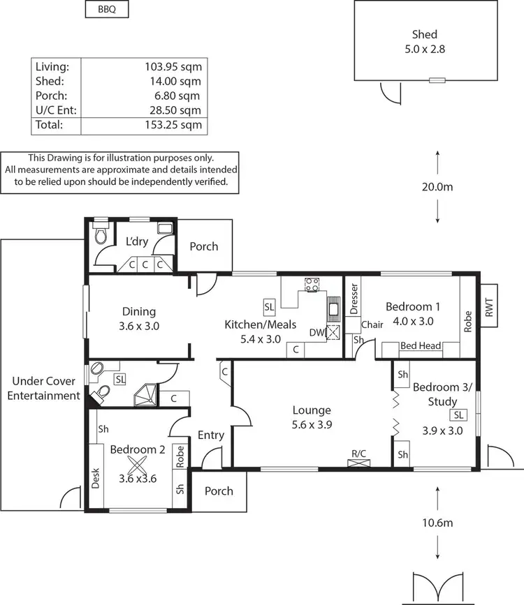 Floorplan of Homely house listing, 90 Dunrobin Road, Warradale SA 5046