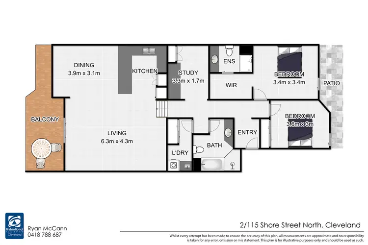 Floorplan of Homely unit listing, 2/115 Shore Street North, Cleveland QLD 4163