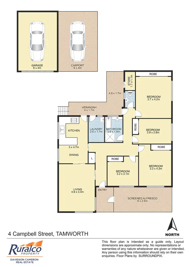 Floorplan of Homely house listing, 4 Campbell Street, Tamworth NSW 2340