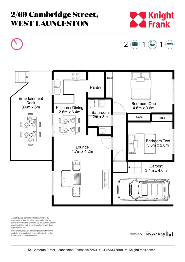 Floorplan of Homely house listing, 2/69 Cambridge Street, West Launceston TAS 7250