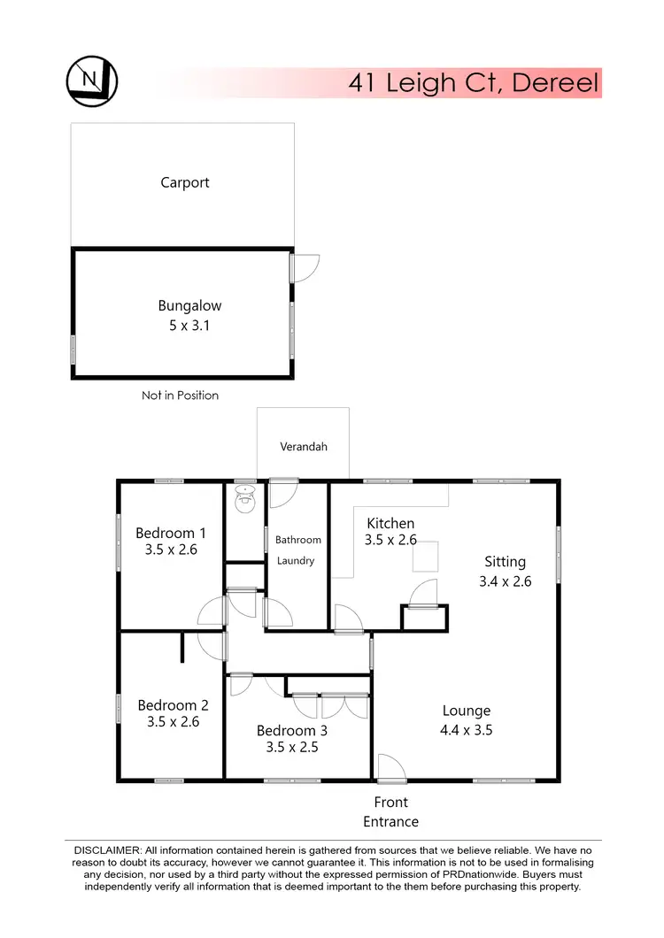 Floorplan of Homely house listing, 41 Leigh Court, Dereel VIC 3352