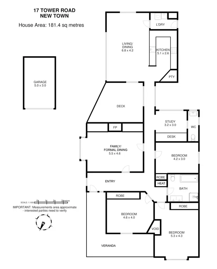 Floorplan of Homely house listing, 17 Tower Road, New Town TAS 7008