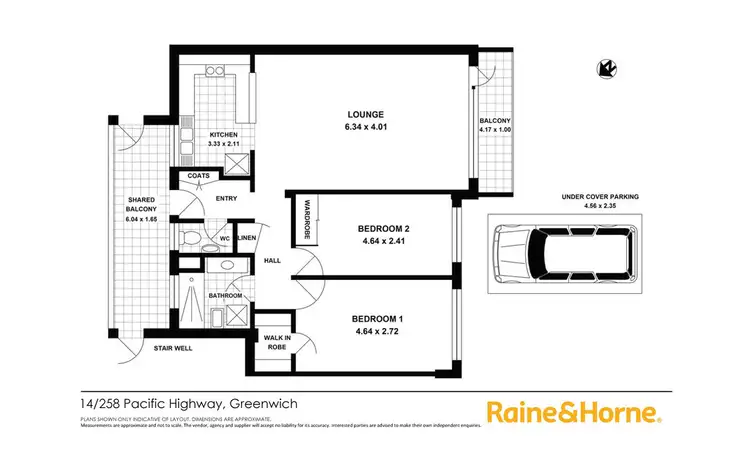 Floorplan of Homely apartment listing, 14/258 Pacific Highway, Greenwich NSW 2065