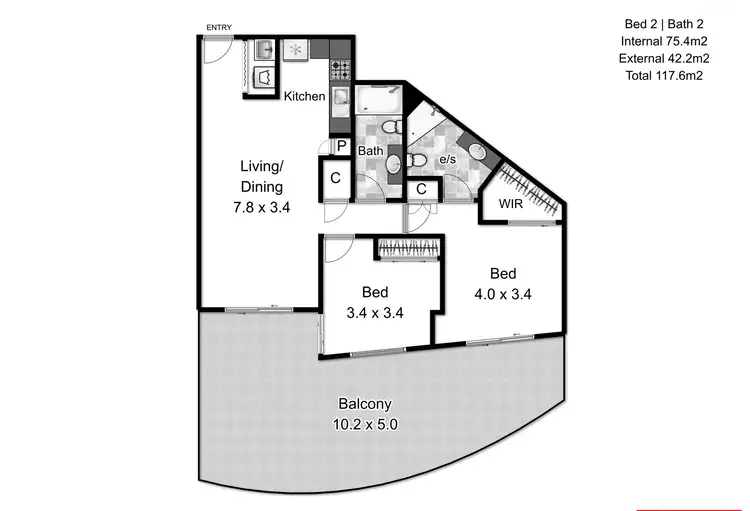 Floorplan of Homely apartment listing, Address available on request