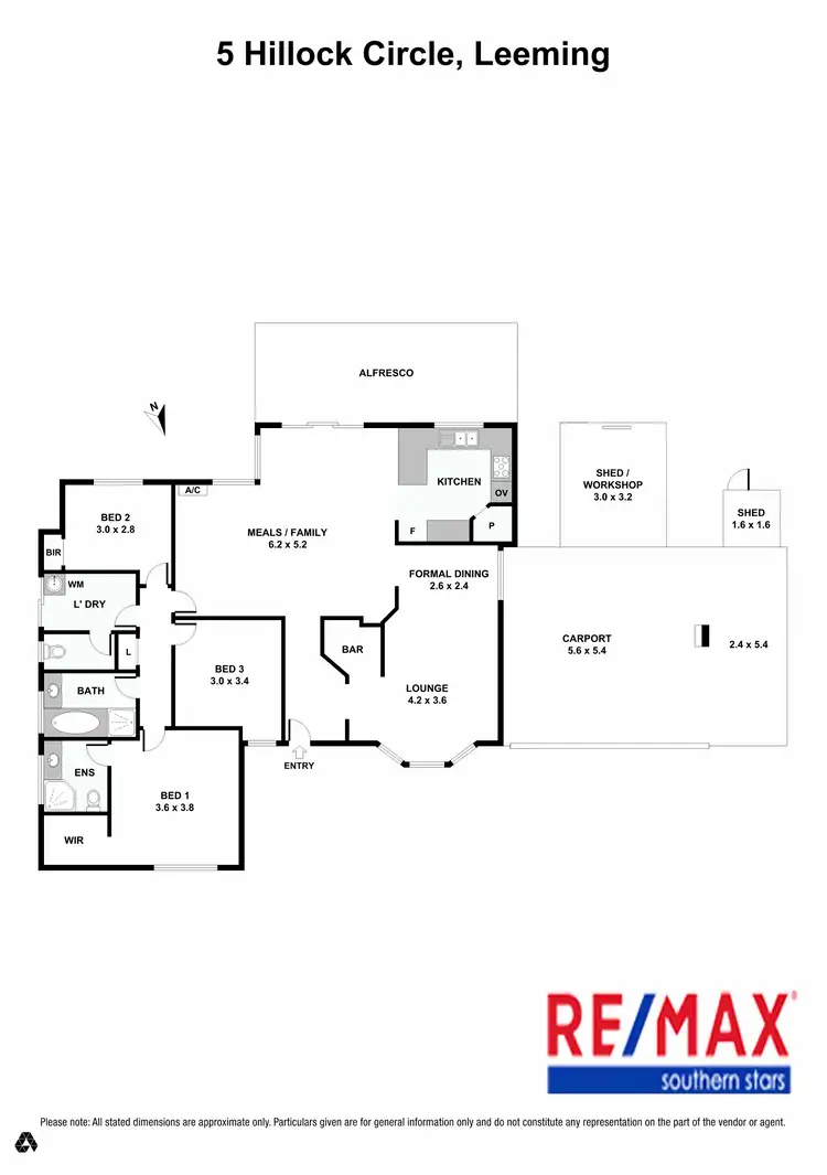 Floorplan of Homely house listing, 5 Hillock Circle, Leeming WA 6149