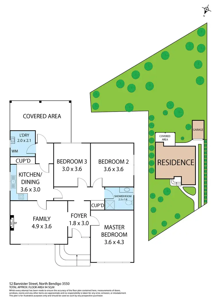 Floorplan of Homely house listing, 52 Bannister Street, North Bendigo VIC 3550