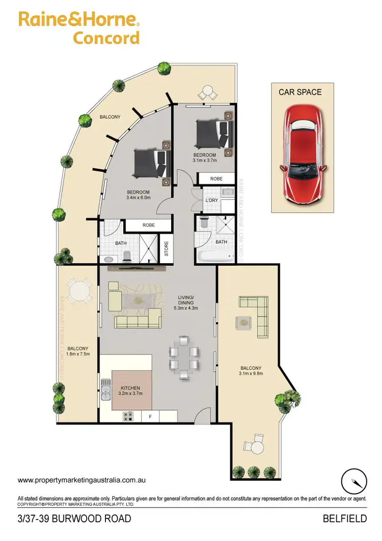 Floorplan of Homely apartment listing, 3/37-39 Burwood Road, Belfield NSW 2191