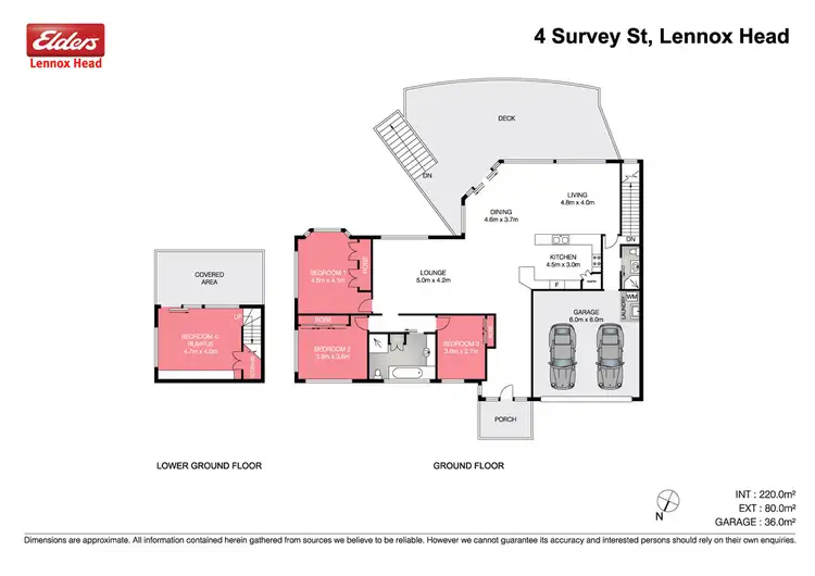 Floorplan of Homely house listing, 4 SURVEY STREET, Lennox Head NSW 2478