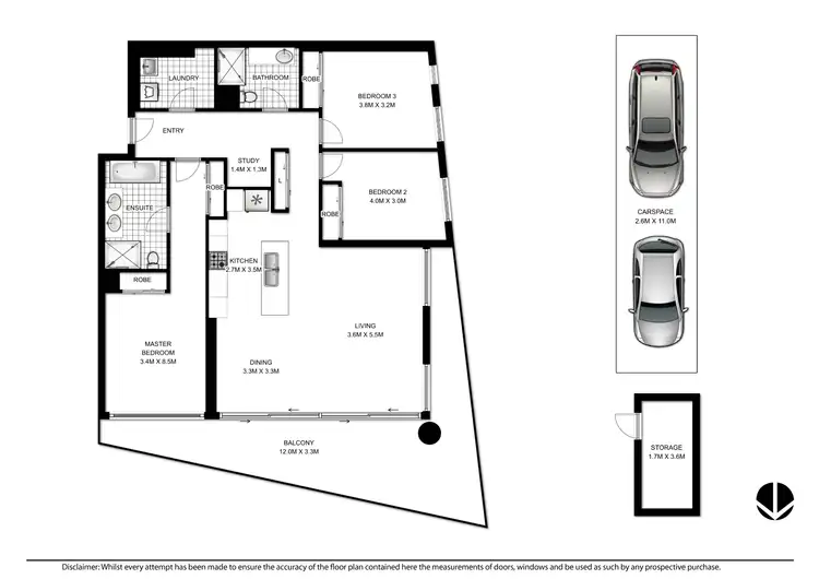 Floorplan of Homely apartment listing, 2401/7 Railway St, Chatswood NSW 2067