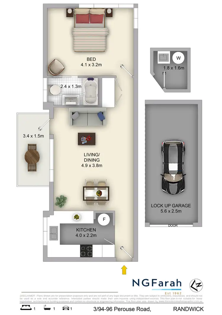 Floorplan of Homely unit listing, 3/94-96 Perouse Road, Randwick NSW 2031