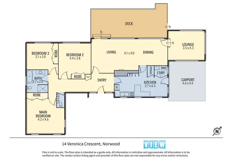 Floorplan of Homely house listing, 14 Veronica Crescent, Norwood TAS 7250