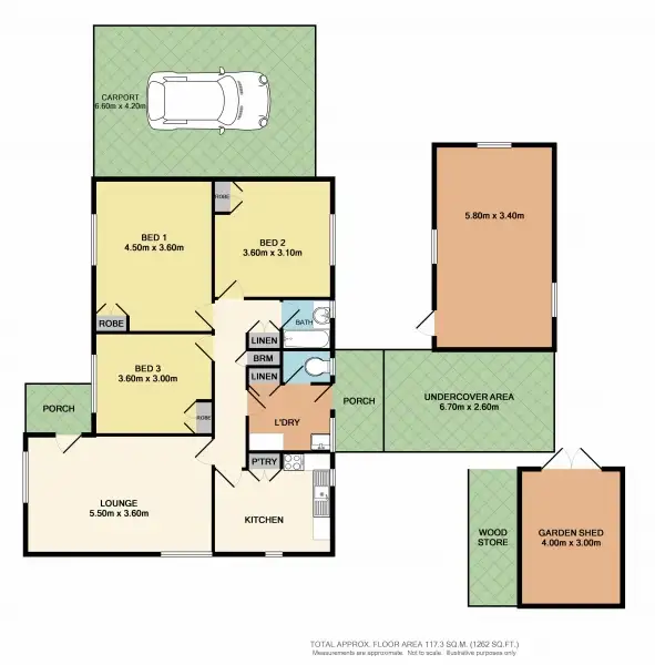 Floorplan of Homely house listing, 15 Ryan Street, Benalla VIC 3672