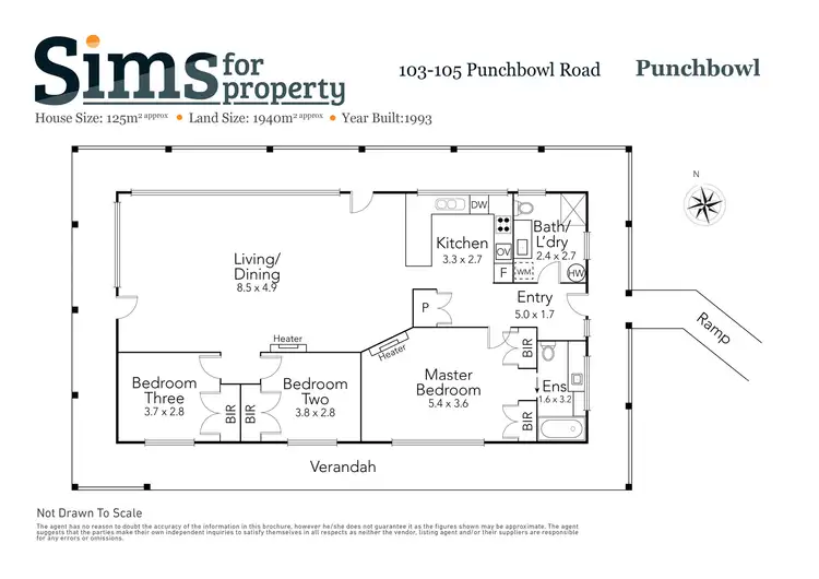 Floorplan of Homely house listing, 103-105 Punchbowl Road, Punchbowl TAS 7249
