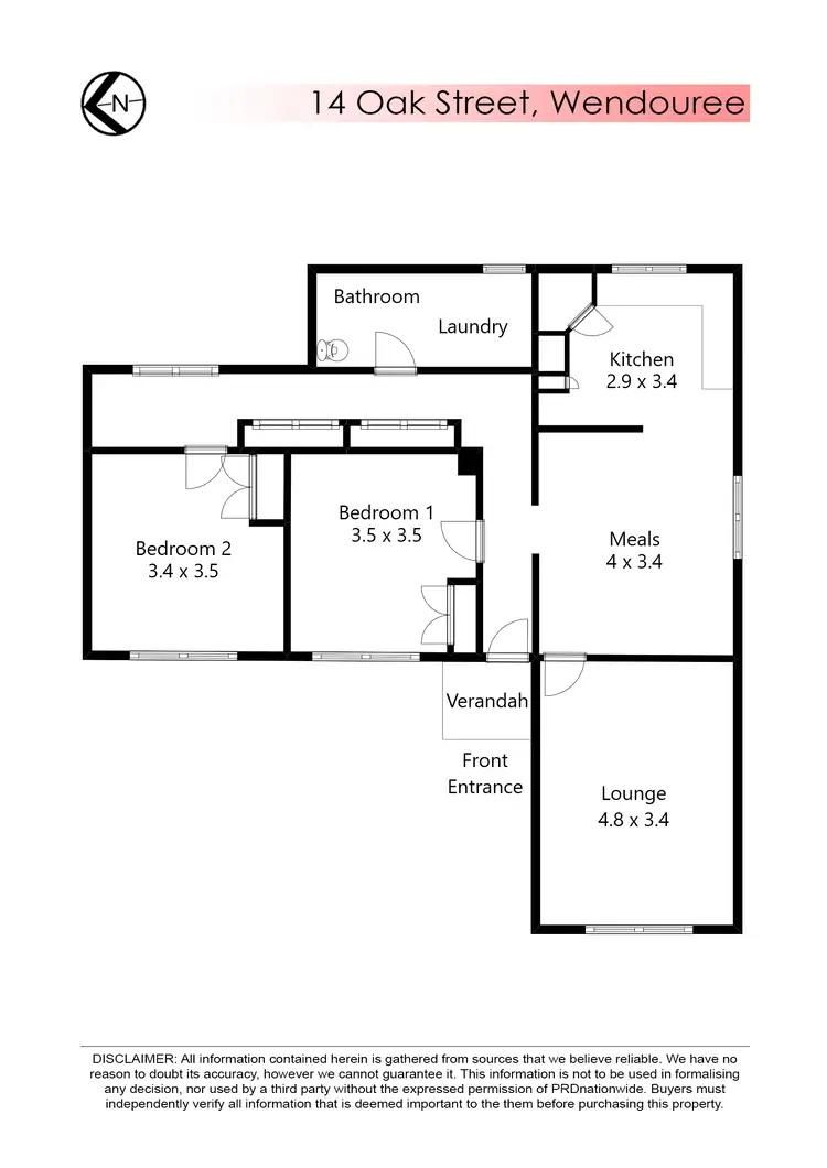 Floorplan of Homely house listing, 14 Oak Street, Wendouree VIC 3355