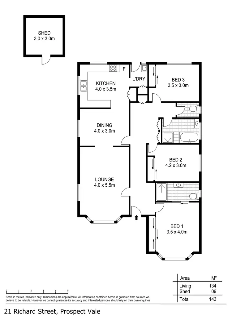 Floorplan of Homely house listing, 21 Richard Street, Prospect Vale TAS 7250