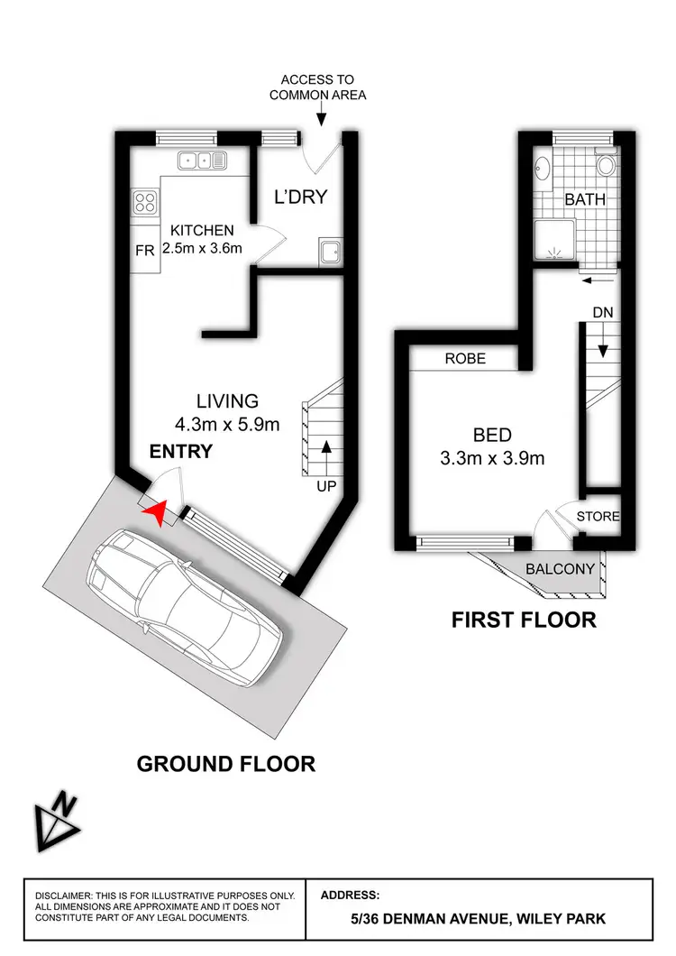Floorplan of Homely apartment listing, 5/36 Denman Avenue, Wiley Park NSW 2195