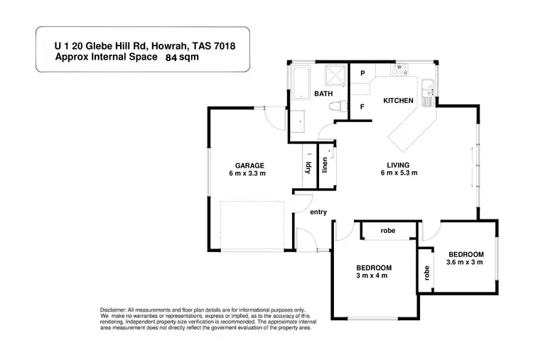 Floorplan of Homely unit listing, 1-20 Glebe Hill Road, Howrah TAS 7018