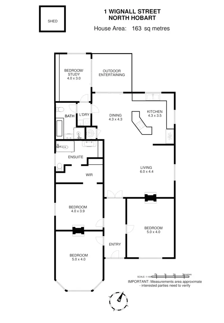 Floorplan of Homely house listing, 1 Wignall Street, North Hobart TAS 7000