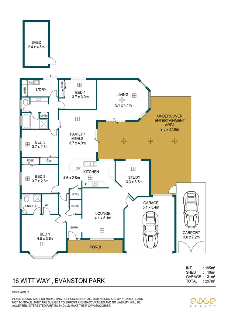 Floorplan of Homely house listing, 16 Witt Way, Evanston Park SA 5116