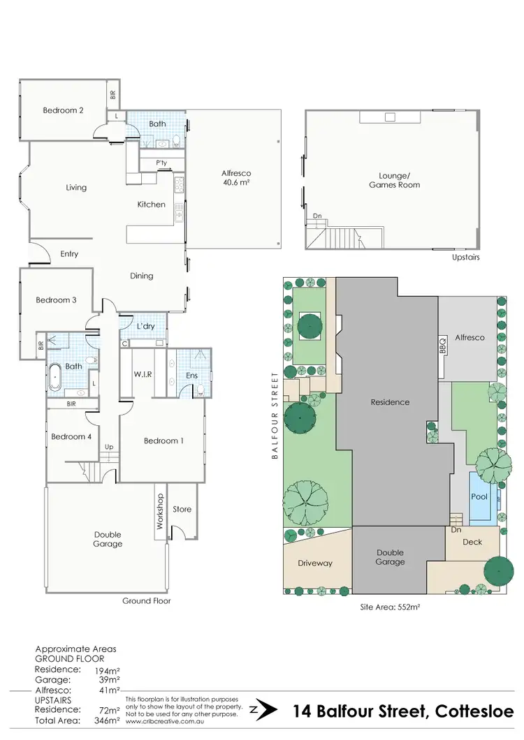 Floorplan of Homely house listing, 14 Balfour Street, Cottesloe WA 6011