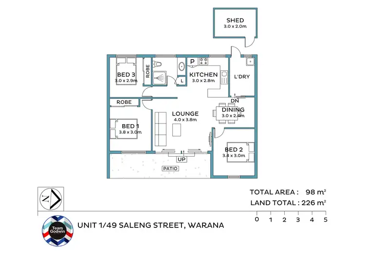 Floorplan of Homely house listing, 1/49 Saleng Crescent, Warana QLD 4575