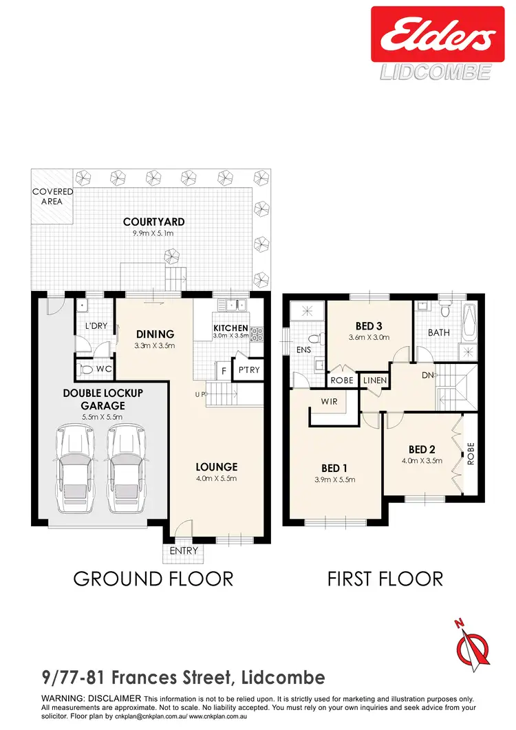 Floorplan of Homely townhouse listing, 9 / 77-81 FRANCES STREET, Lidcombe NSW 2141