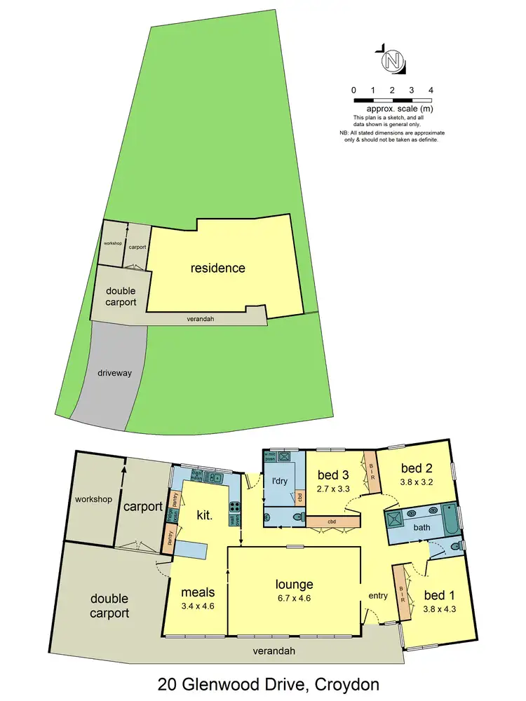 Floorplan of Homely house listing, 20 Glenwood Drive, Croydon VIC 3136