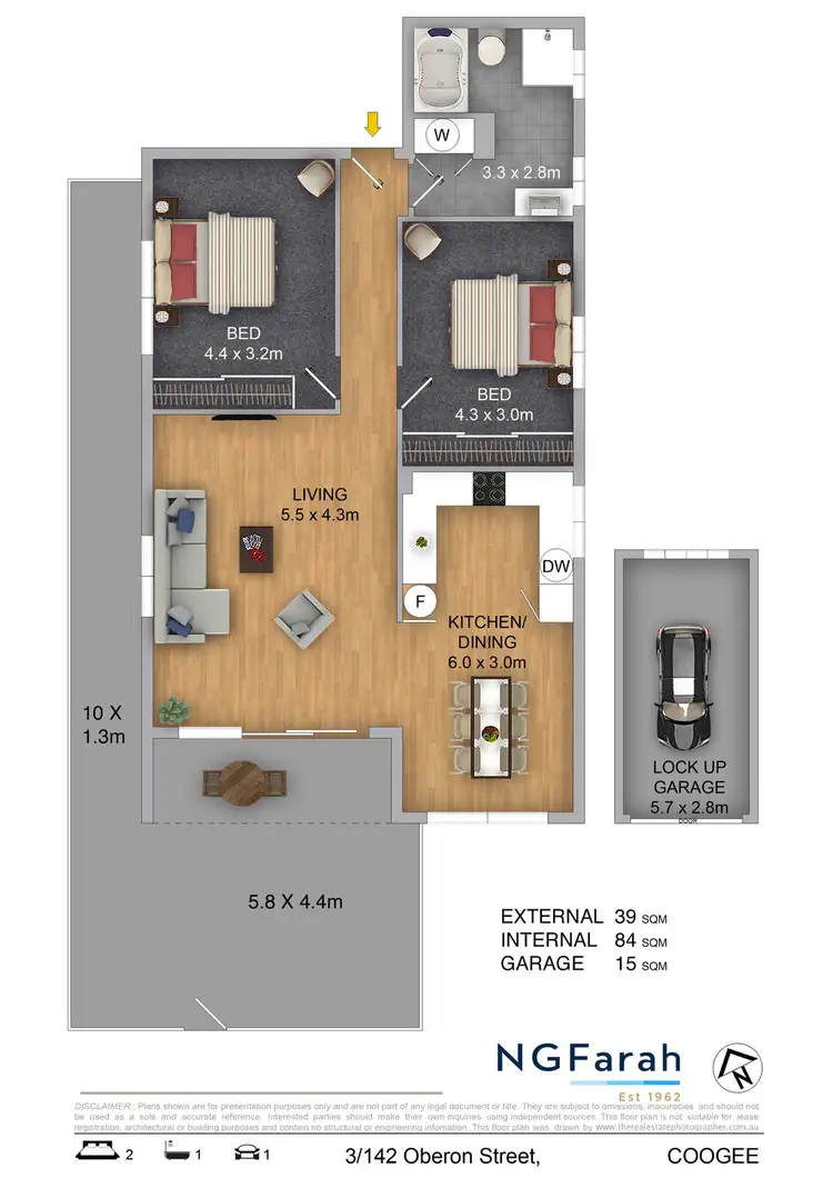 Floorplan of Homely apartment listing, 3/142-144 Oberon Street, Coogee NSW 2034