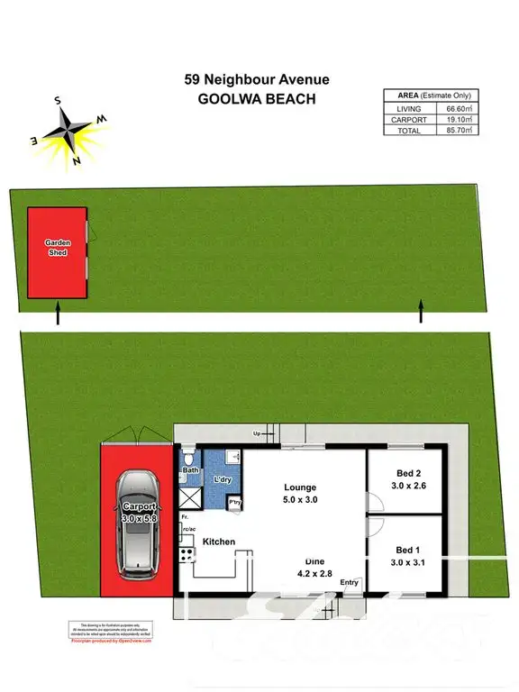 Floorplan of Homely house listing, 59 Neighbour Avenue, Goolwa Beach SA 5214