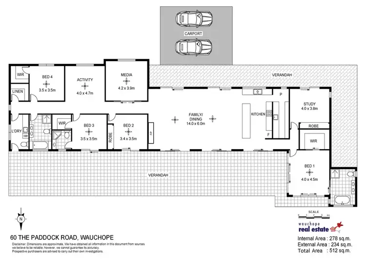 Floorplan of Homely rural property listing, 60 The Paddock Road, Wauchope NSW 2446
