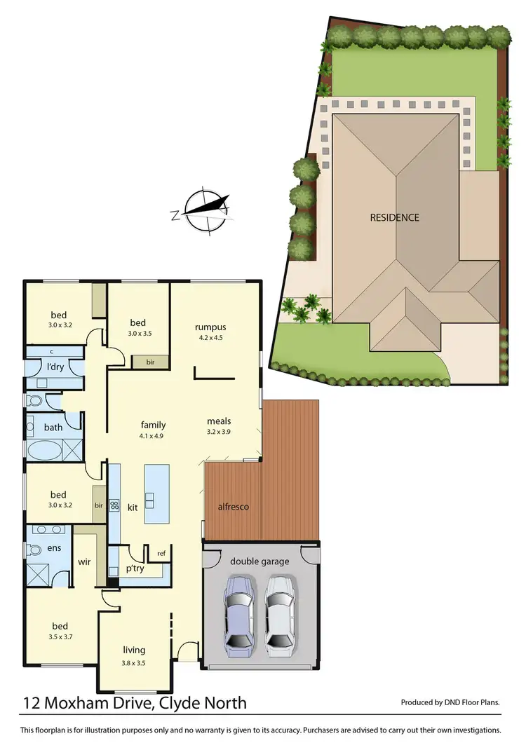 Floorplan of Homely house listing, 12 Moxham Drive, Clyde North VIC 3978