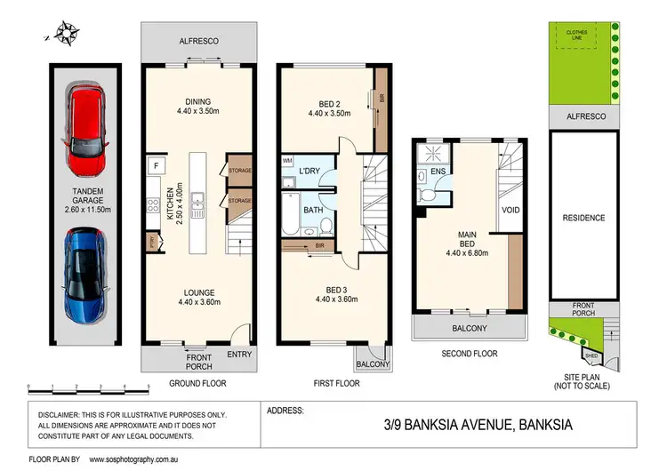 Floorplan of Homely townhouse listing, 3/9 Banksia Avenue, Banksia NSW 2216