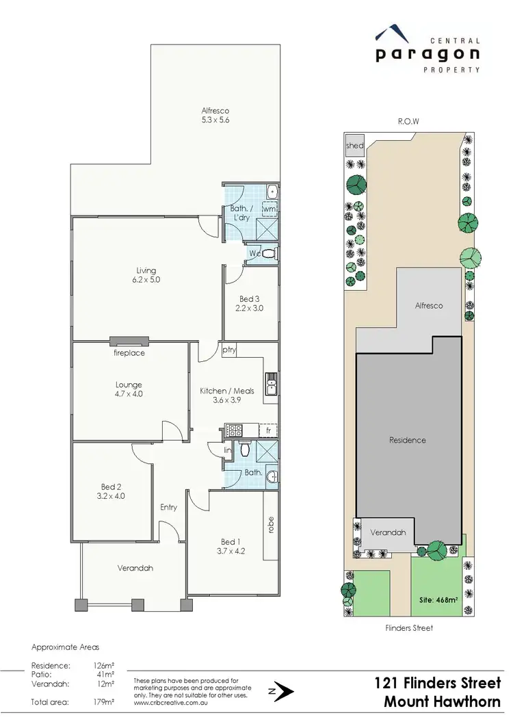 Floorplan of Homely house listing, 121 Flinders Street, Mount Hawthorn WA 6016