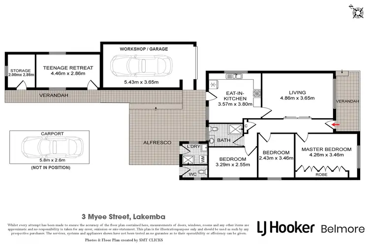 Floorplan of Homely house listing, 3 Myee Street, Lakemba NSW 2195