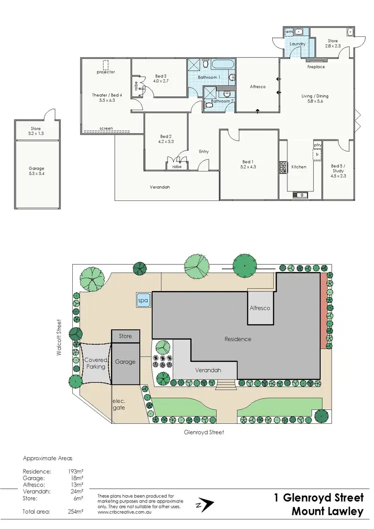 Floorplan of Homely house listing, 1 Glenroyd Street, Mount Lawley WA 6050