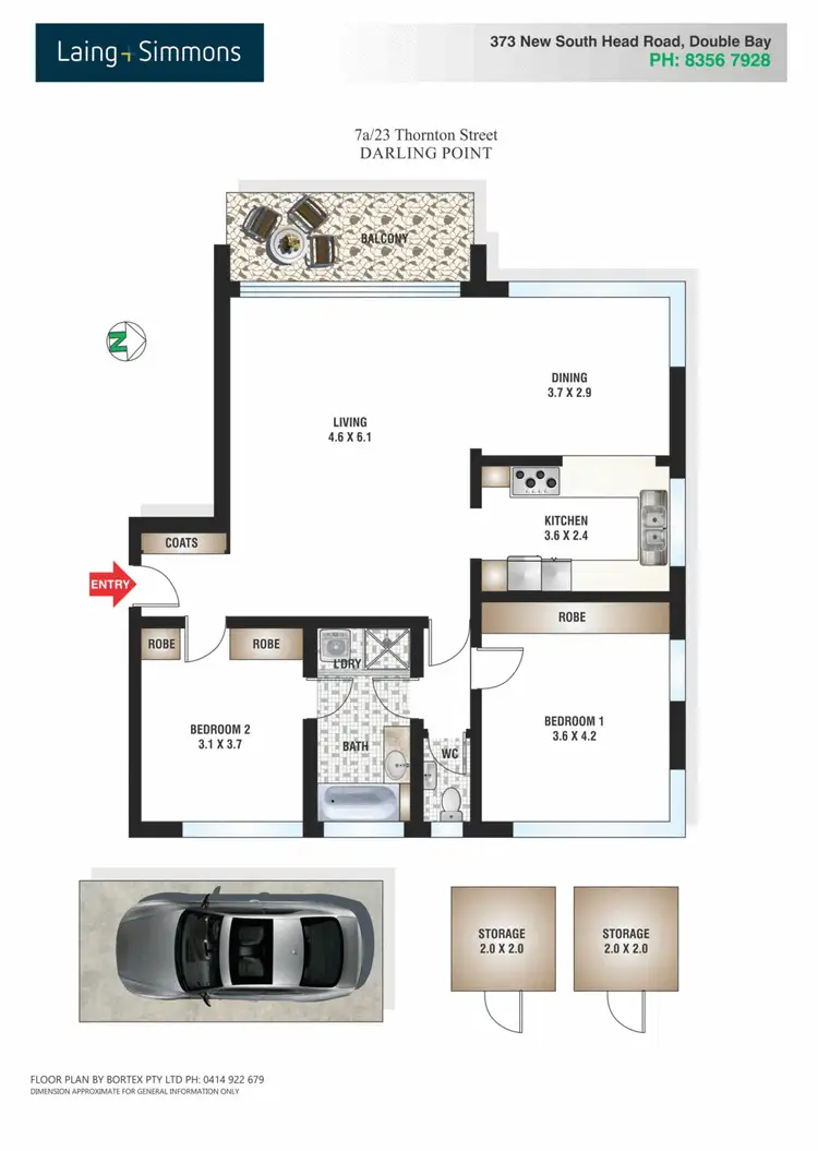 Floorplan of Homely apartment listing, 7a/23 Thornton Street, Darling Point NSW 2027