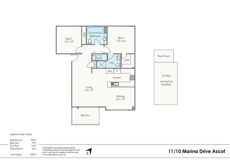 Floorplan of Homely unit listing, 11/10 Marina Drive, Ascot WA 6104