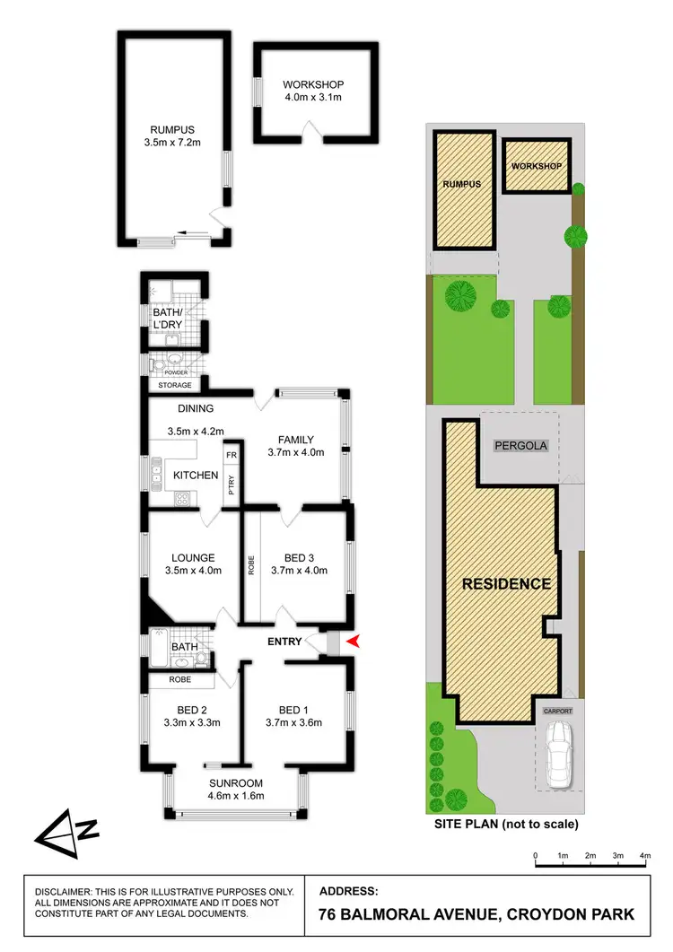Floorplan of Homely house listing, 76 Balmoral Avenue, Croydon Park NSW 2133