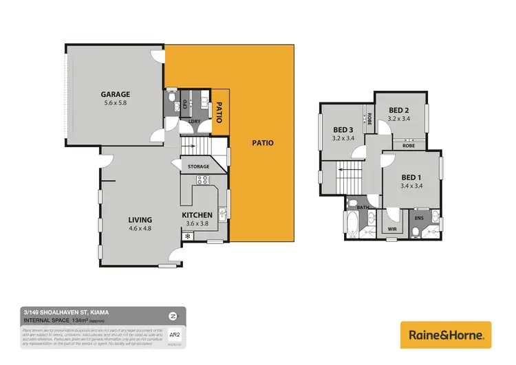 Floorplan of Homely townhouse listing, 3/149 Shoalhaven Street, Kiama NSW 2533