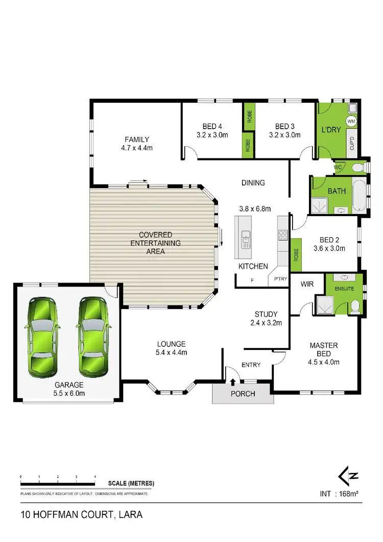 Floorplan of Homely house listing, 10 Hoffman Court, Lara VIC 3212