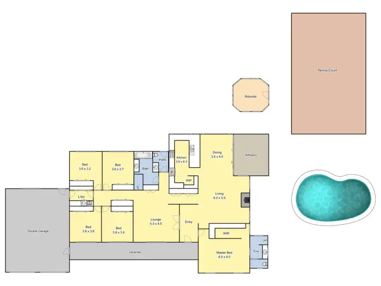 Floorplan of Homely rural property listing, 11 Edgewater Road, Kialla VIC 3631