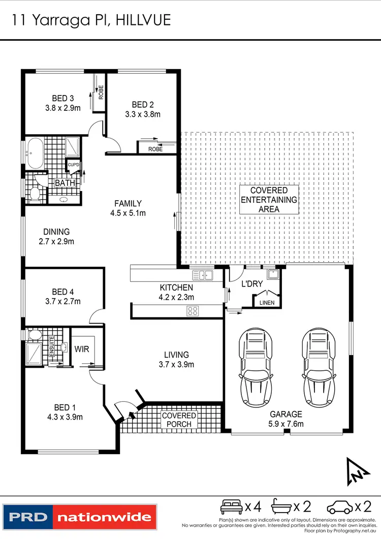 Floorplan of Homely house listing, 11 Yarraga Place, Tamworth NSW 2340