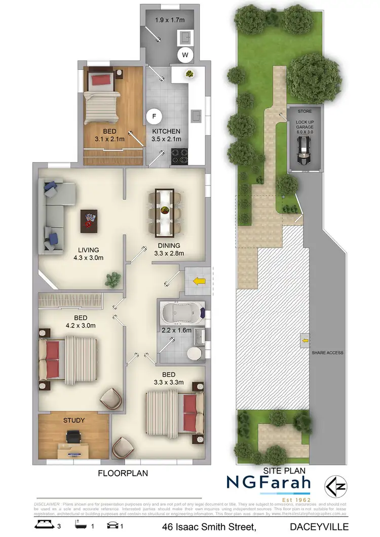 Floorplan of Homely house listing, 46 Isaac Smith Street, Daceyville NSW 2032