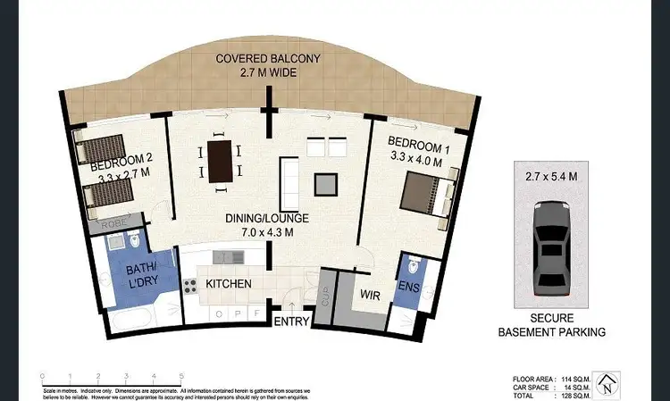Floorplan of Homely apartment listing, 1007/2-4 Stuart Street, Tweed Heads NSW 2485